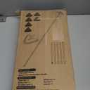 NEWE Wall Mop Cleaner with 80 inches Long Handle, 180 Folding Ceiling Cleaning Tool with Squeegee for Washing Painted Walls, Triangle Baseboard Scrubber with 4 Chenille Duster and 2 Microfiber Pads (Blue)