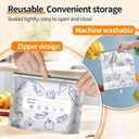 Reusable Aluminum Foil Freezer Zipper Sealable Storage Bags for Food (30 Pcs, 3 Size)
