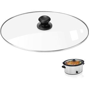 Oval Glass Crock Pot Lid 7 Quart Replacement for Lid Crock Pot Slow Cooker SCV700SS and for Hamilton Beach Slow Cooker Lids Replacement Oval 7 Quart 33474G, SCV700, SCV700SS, SCV700-KC
