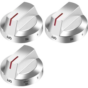 AMI PARTS NE63T8111SS NE63T8311SS NE63BG8315SS for Samsung Electric Stove Knob Replacement Knobs for -DG94-03500V DG94-03500W DG94-03500A/Z (3PCS Silver)