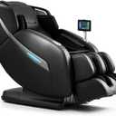 MYNTA Massage Chair Full Body, Zero Gravity SL Track Heavy Duty Massage Recliner Chair with Heat, 12 Auto Modes for Home, M1612 Charcoal