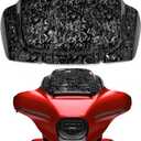 8" Wave Windshield Windscreen Compatible with Harley Davidson CVO Street Glide FLHXSE '23-up, Street Glide FLHX '24-up, FLXHU '25-up (Bright Forged)