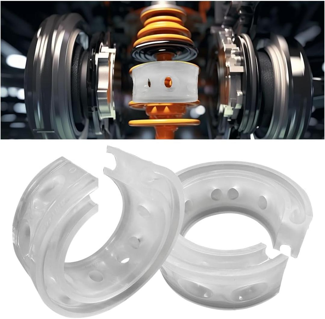 2PCS Car Suspension Shock Absorber, B Type Rubber Spring Booster Auto Buffers Power Cushion, Universal Car Spring Bumpers (B Type)