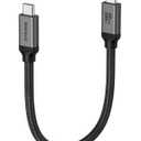 Silkland USB 4 for Thunderbolt 4 Cable 1FT, 40Gbps Data Transfer, 240W PD3.1 Fast Charging, 8K@60Hz, Short USB C Data Cable Compatible with Thunderbolt 3, iPhone 17/16, SSD, MacBook, Hub, Dock