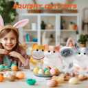 2 x Cat Squishy Squeeze Toys - Kawaii Squishy Fidget Toy, Handmade Cat Fufu Sensory Toys Kit, Cat Lovers Squeeze Toys for Party Favors, Gifts for Adults KidsCrown & Orange cat (Ret)