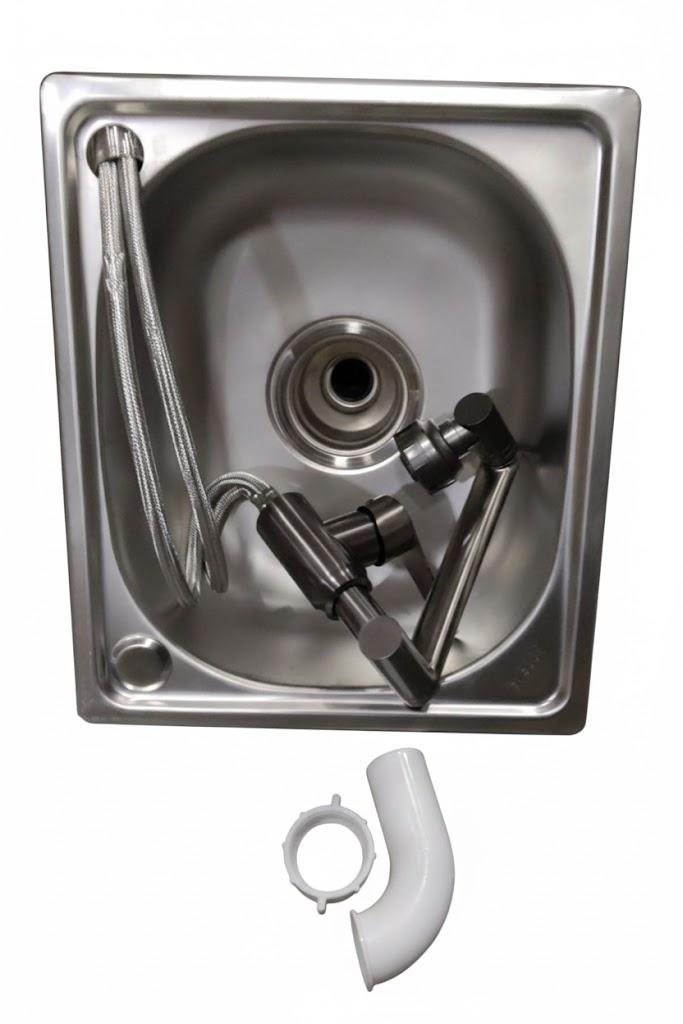 Stainless Steel Single Bowl Square Kitchen Laundry Washing Sink Plumbing Waste