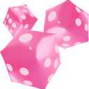 3 Pack Large Inflatable Dice Jumbo Giant Inflatable Dice for Indoor Outdoor Broad Game Ludo Pool Party Favor(12 Inch,Pink)