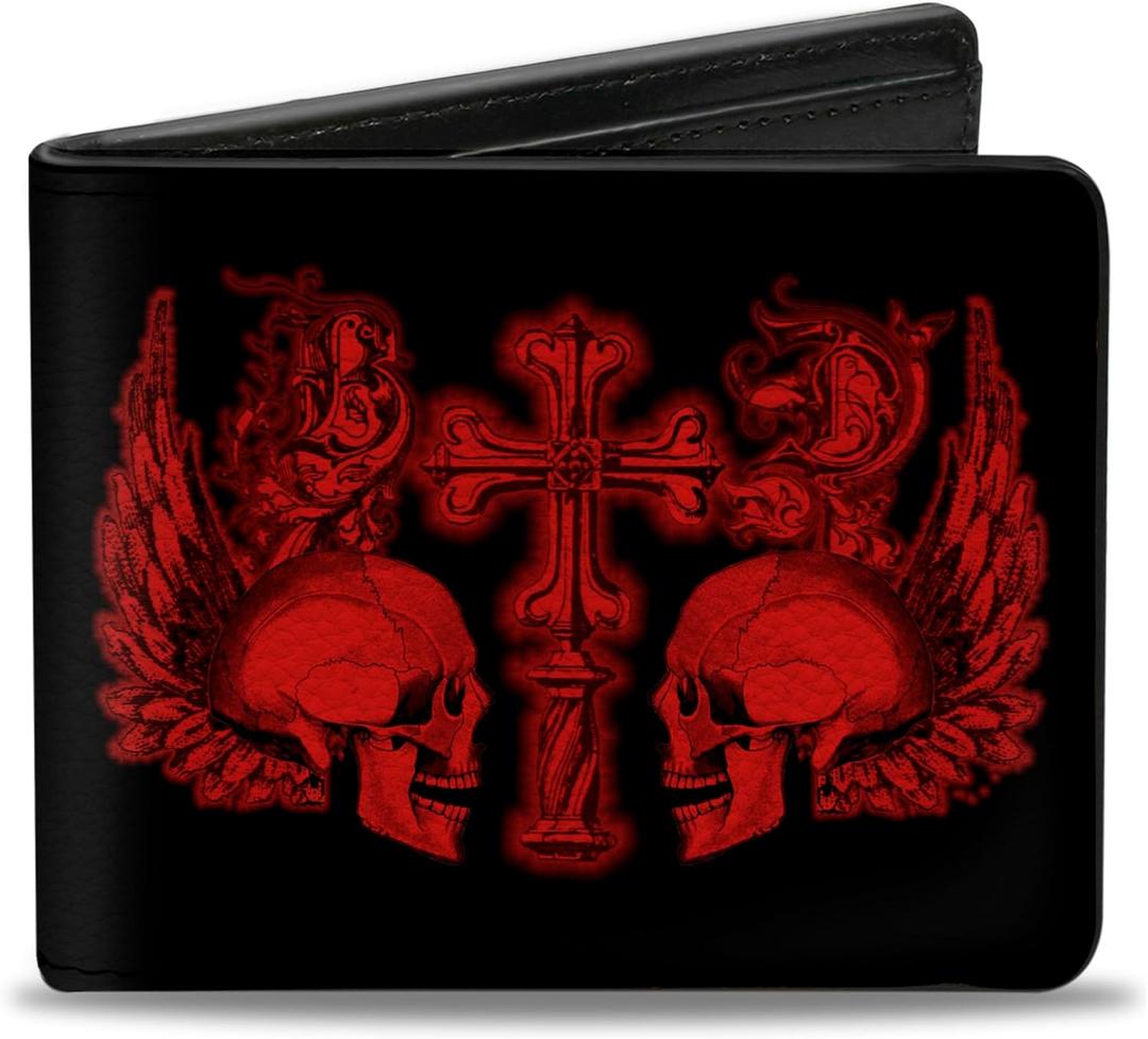 Buckle-Down Men's Bifold Wallet Skulls (4.0" x 3.5") Buckle-Down Men's Bifold Wallet Skulls (4.0" x 3.5")