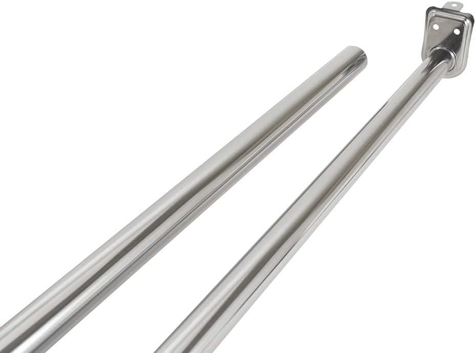 40 Inch to 72 Inch Adjustable Closet Rod for Hanging Clothes, Polished Chrome, Heavy Duty Steel Construction  Design House, 206052