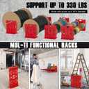 Multi Purpose Wire Dispenser, Cable/Wire Spool Rack, Wire Spool Caddy, Holds Spools Up to 34" In Diameter, Load Capacity 330 LBS, 1 Pair (Red)