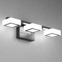 MYTH REALM LED Modern Bathroom Light Fixtures Over Mirror, 3-Light Dimmable Vanity Lights, Matte Black Acrylic Bathroom Vanity Light, 2700K-6500K Adjustable
