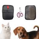 2-in-1 Pet Nail Cat Dog Clpipper Kit, Electrostatic Gloves & Nail Clipper Grooming Set for Dogs & Cats -Removes Hair from Furniture, Car Seats, Carpets & Curtains.