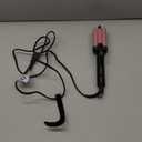 Farery Mini 3 Barrel Hair Waver - Portable Beach Wave Curling Iron for Short Hair, 1/2 Inch Ceramic Crimper with 3 Temp Settings & 30s Fast Heating, Dual Voltage Travel Hair Waver for Women, Pink