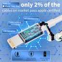 Car Charger, [Apple MFi Certified]2 Pack 48W Dual Port USB C Car Charger All Metal iPhone Fast Car Adapter with 2x3ft Lightning Cable for Carplay, Type C fast Charging for iPhone/iPad/Airpods and more