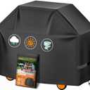 Grill Cover 60 Inch - Superior BBQ Cover for Weber Genesis 300 Series Gas Grill - 600D Outdoor Barbecue Covers for Weber Genesis ii 300, Dyna-glo, Char-Broil, Nexgrill, Monument and Brinkmann (Black)