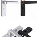 Black Bathroom Door Lock Keyless Door Handle Single Latch