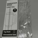 [DISHWASHER SAFE] Replacement Straws for Stanley 40 oz 30 oz Cup Tumbler, 8 Pack Clear Reusable Plastic Straws w/ 2 Straw Brushes, Compatible Accessories Drinking Straws for Stanley and More, BPA FREE