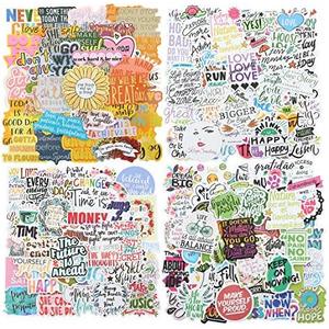 Quote Stickers, Positive Stickers 200Pcs Motivational Waterproof Vinyl Stickers for Water Bottle Hydroflasks Laptops Computers Vision Board for Women Adults Students Teachers Teens