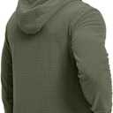 M MAELREG Fleece Hoodies Jacket Men Full Zip with 3 Zip Pockets Lightweight Soft Warm Hoodie for Golf Athletic Travel (Green)