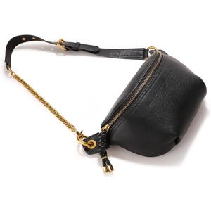 Minimalist Leather Bum Bag for Women Crossbody, Lightweight Fanny Pack Belt Bag