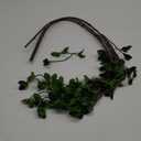 3 Pack Artificial Greenery Stems Branches for Vase Fake Ficus Stems Faux Stems (Green)