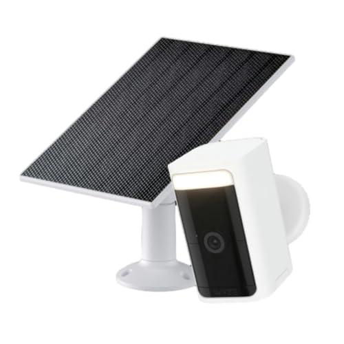 Wyze Battery Cam Pro with Solar Panel, 2K HDR Rechargeable Battery Outdoor/Indoor Security Camera Wireless, Color Night Vision, Integrated Spotlight & Siren, 2-Way Audio, Water Resistant, White