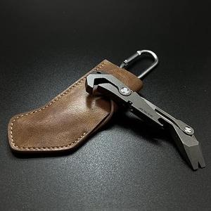 PICHI X2 Titanium 6-In-One EDC Pocket Multitool Multi-Sized Wrench Pry Bar Crowbar Screwdriver Pocket Knife Bottle Opener for Camping Hiking Simple Repair Gift for Men Father (PICHI X2 Package)