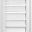 Ekena Millwork GVPVE12X2403SF Vertical Surface Mount PVC Gable Vent, Factory Primed White