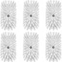 Dish Brush Refill Head for OXO Soap Dispensing Dish Brush, 6 Pack Dishwashing Brush Head Replacement, White