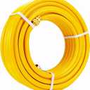 100ft 3/4'' Natural Gas Hose Line Corrugated Stainless Steel Tubing with 2 Male Fittings Anti-Cracking Used for Construction Heaters NG Appliance Propane Equipment