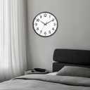 Wall Clocks Battery Operated 14 inch Modern Wall Clock,Silent Non Ticking Wall Clock for Living Room Bedroom Kitchen Office Classroom Decor (White and Black)
