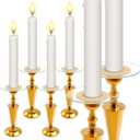 Vesici 15 Pcs Glass Candle Drip Protectors for Candlesticks Clear Glass Bobeches Round Wax Catchers for Candlesticks Candle Rings Bobeches for Church Wedding Home Party