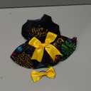 CuteBone Happy New Year Dog Dresses Velvet Holiday Small Dogs Clothes Onesie Pet Apparel Girl Puppy Skirt with Bow Hair Rope CVA56XXS-D