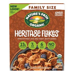 Nature's Path Organic Heritage Flakes Cereal, 33.5 oz (Pack of 1), Ancient Grains, 23g Whole Grains, Non-GMO (EXP 07/15/26)