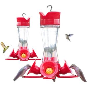 Perky-Pet 203CPBN-2 Glass Hummingbird Feeders for Outdoors with Perches, Ant Moat, Bee Guards - Pack of 2