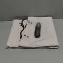 MIULEE Beige Scalloped Shower Curtain Linen Textured with 12 Metal Hooks Cute Heavy Duty Washable Waterproof Neutral Thick Cloth Shower Curtains with Black Border for Bathroom Bathtub,W72*L72 Cream