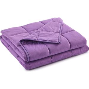 RelaxBlanket Weighted Blanket | 60''x80'',10lbs | for Individual Between 90-140 lbs | Premium Cotton Material with Glass Beads | Purple