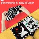 URMYWO Black and White Baby Toy, Tummy Time High Contrast Newborn Toys 0-3 Months, Soft Baby Book, Visual Stimulation Montessori Sensory Infant Toys 0-6-12 Months, Boy Girl Shower Gift