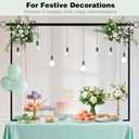 Over The Table Rod Stand with Clamps, Table Arch Stand - Adjustable 29"-42" Tall 28"-98" Length,Balloon Arch Kit,Happy Birthday,Disposable Tableware,Birthday Party Decorations For Men Women