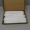 24 Pcs Flameless Taper, LED Faux Wax Candle Lights LED Candles Battery Operated Candles Flickering Taper for Birthday Christmas Wedding Party (White, Basic)