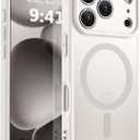 MOCCA Magnetic for iPhone 17 Pro Case, (Compatible with Magsafe) (16FT Military Grade Protection) Full Camera Protection Anti-Fingerprint Slim Translucent Matte Phone Cover 6.3",Stone