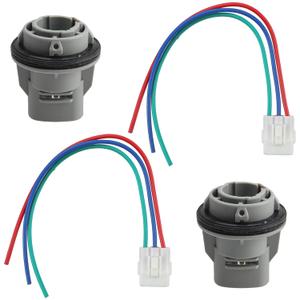 2PCS 33302-SR3-A01 7.87 Front Turn Signal Light Socket Connector Harness with 3-Wire Kit Compatible with Acura RDX RL RLX TL TSX Compatible with Honda Civic