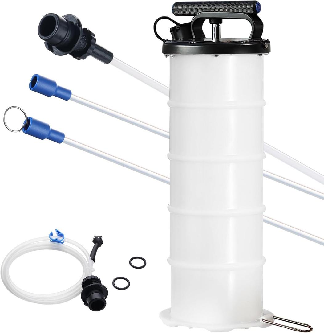 Happybuy Liquid Extractor, 1.74 Gallons (6.5 Liters), Hand-Controlled Manual Oil Change Vacuum Liquid Extractor with Dipstick and Hose, Oil Change Pump for Vacuum Extraction of Car Fluids