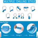 2 x YQXCC 4 Pack Cooling Towels | 40"x12" | Ice Cool for Neck | Microfiber Soft Breathable Chilly | for Yoga, Golf, Gym, Camping, Running, Workout & More Activities