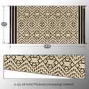 SAND MINE Reversible Mats, Plastic Straw Rug, Modern Area Rug, Large Floor Mat and Rug for Outdoors, RV, Patio, Backyard, Deck, Picnic, Beach, Trailer, Camping (9' x 18', Black & Beige)
