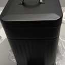 CEROELDA Small Trash Can with Lid-5L/ 1.3 Gal, Stainless Steel Outdoor Dog Poop Garbage Can-Farmhouse Retro Metal Waste Bin w/ Step Pedal for Bathroom Bedroom Office-Soft Close-Black