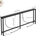 90" Narrow Sofa Table - 2 Power Outlets & 4 USB Ports, 90IN