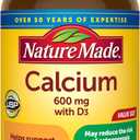 Nature Made Calcium 600 mg with Vitamin D3 for Bone Support, 220 Tablets
