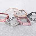 4 x Surace Compatible with Apple Watch Case 38mm for Apple Watch Series 6/5/4/3/2/1, Bling Cases with Over 200 Crystal Diamond Protective Cover Bumper for 38mm 40mm 42mm 44mm (38mm, Black)