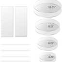 Boyun Acrylic Cake Disc, Clear Cake Decorating Supplies with 8 Round Acrylic Discs,2 Icing Scraper And 4 Center Dowel For Make Your Cakes, Acrylic Discs For Icing Cakes(4.25/6.25/8.25/10.25 Inch)